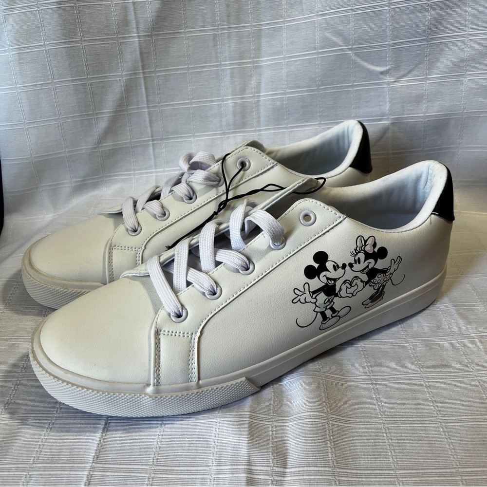 Disney Mickey and Minnie White Sneakers NWOT Women's Size 11